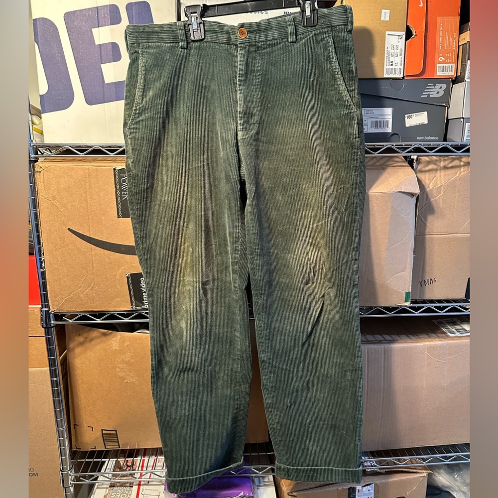 Brooks Brothers Corduroy Green Pants Relaxed Fit